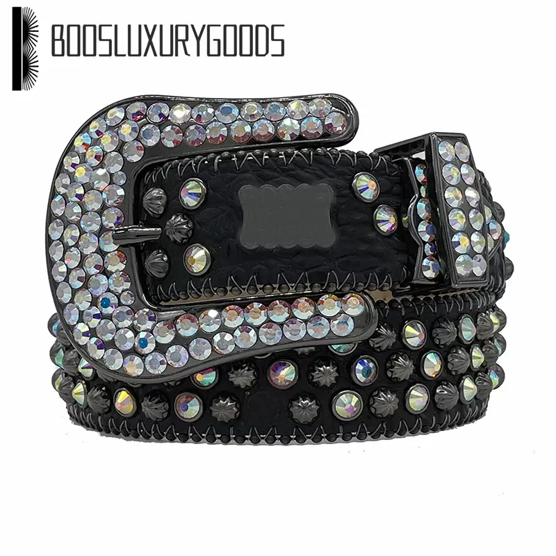 

2022Nameplate Designer Crystal Sexy Bb Belt Simon Mens Womens Shiny Diamonds Brown Black Bottom Black Blue White Multicolor Fashion Boutique Gift Box, Red