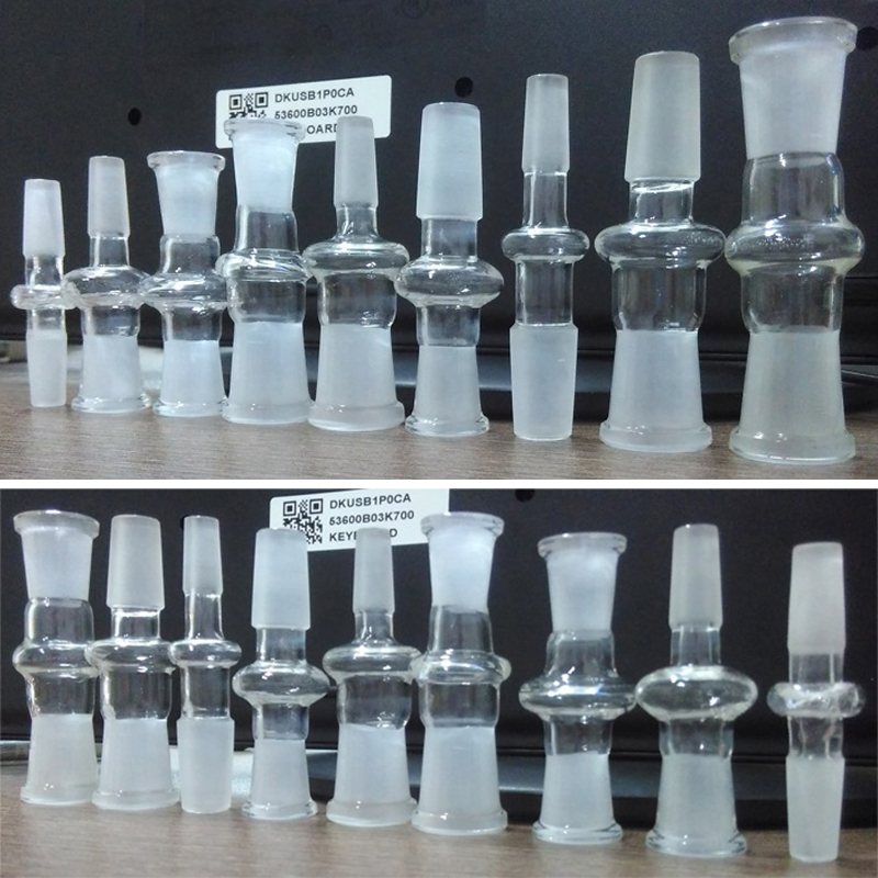 

glass adapter 20 styles glass bong accessories 10 14mm to 18mm dropdown male female 14.4mm 18.8mm Reducer Connector Bong Pipe Adapters for Oil Rigs Bongs