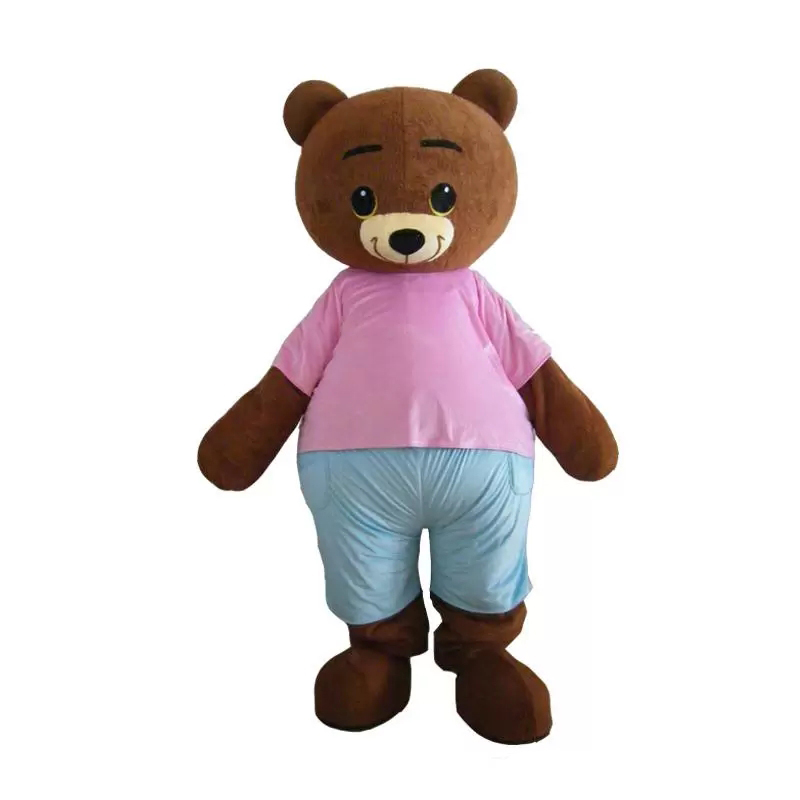 

2022 Cute Teddy Bear Custom Mascot Costume Adult Cartoon Costume With Fan For Commercial Advertising, As pic