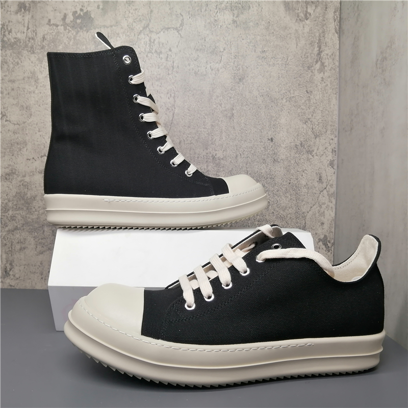 

Breathable Women Ankle Boots Thick Canvas Fashion Sneakers Women's High Top Flat Big Size Shoes, White swing