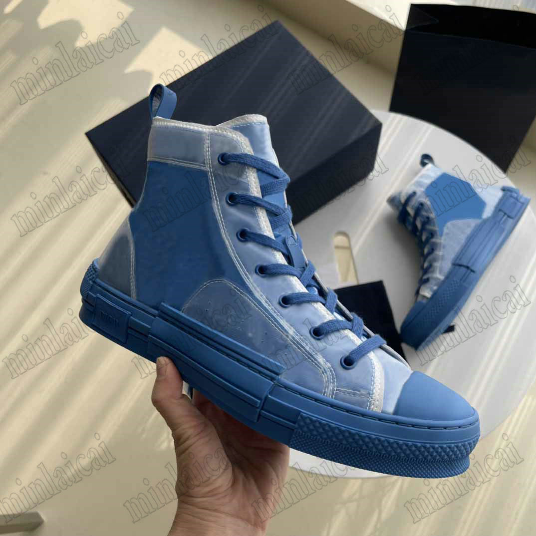 

B23 High-top sneaker Oblique canvas Designer Shoes Patchwork Rubber Sole Lace-up Luxury Platform Trainer Homme Shoes