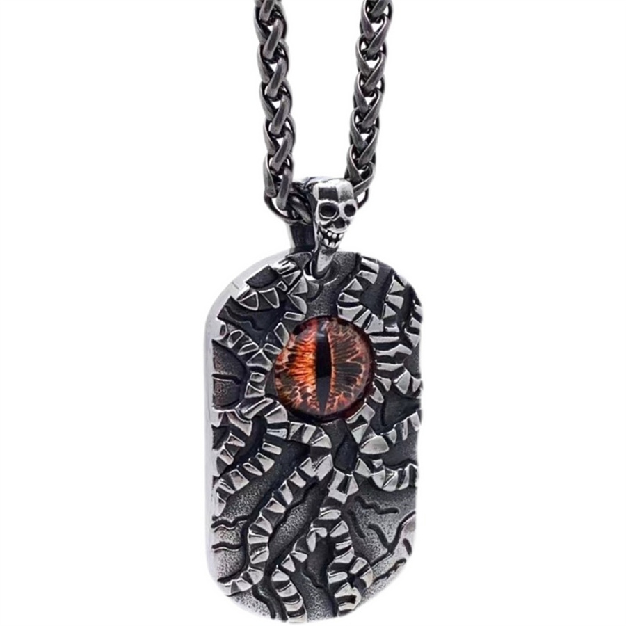 Longan armée marque pendentif titane acier collier hommes à la mode personnalité mode rétro hip-hop bijoux accessoires
