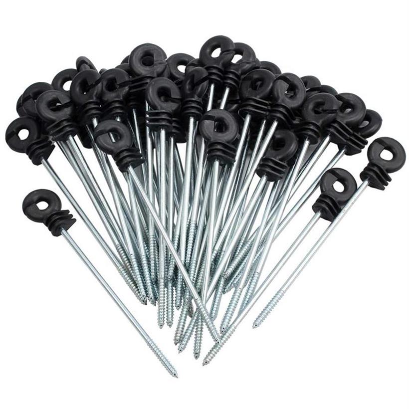 

Fencing Trellis & Gates 25 PCS Electric Fence Distance Insulators Plastic Ring Insulators Long Screw For Wooden Post274C