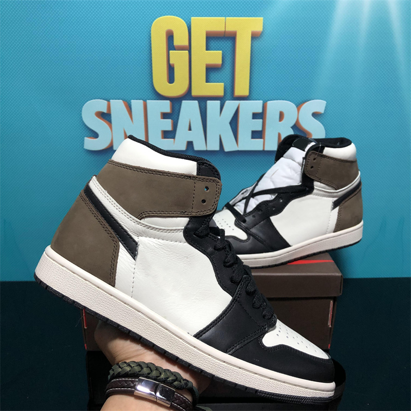 

Wholesale Suede Men Jumpman 1 Basketball Shoes Patent Bred Dark Mocha University Blue Chicago Fearless Woman Travis Scotts Outdoor Sport 1s High Basketball Sneaker, Color 15