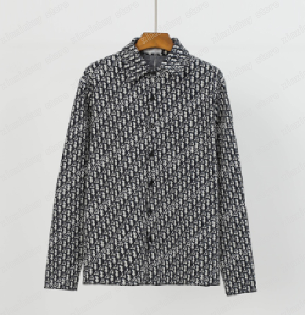 

22ss Men Designers Knit Shirts Jacquard letter long sleeve Man Crew Neck Streetwear blue gray xinxinbuy S-XL, Multi