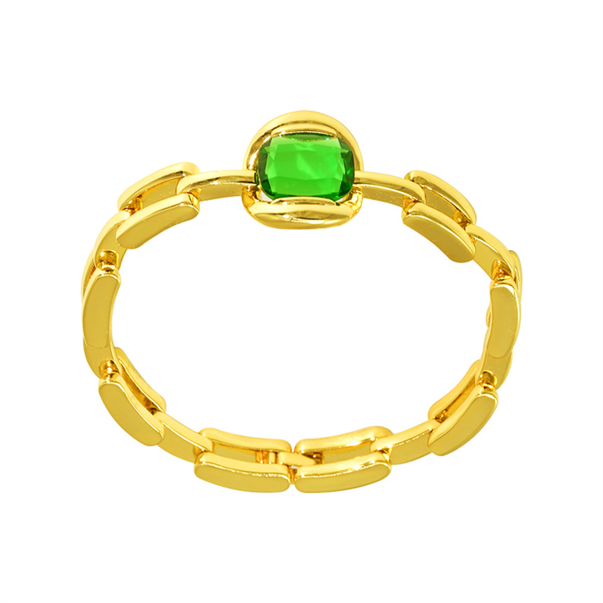 

Luxury Stainless Steel Bracelet Big Green Diamond Cuff Bangles Charm Crystal Stone Wide Hand Designer Custom African Jewelry Dubai Wedding Holiday Party Elegant