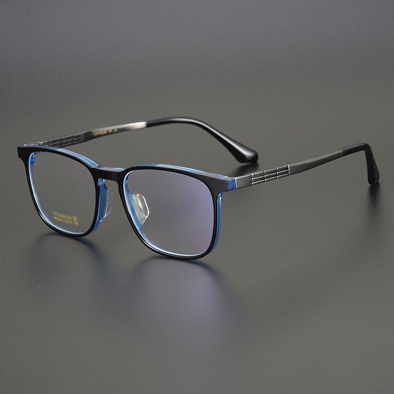 

Fashion Sunglasses Frames Titanium Acetate Eyeglasses Spectacle Glasses Frame Ultralight Men Leisure Business Myopia Anti-blue Light Radiati