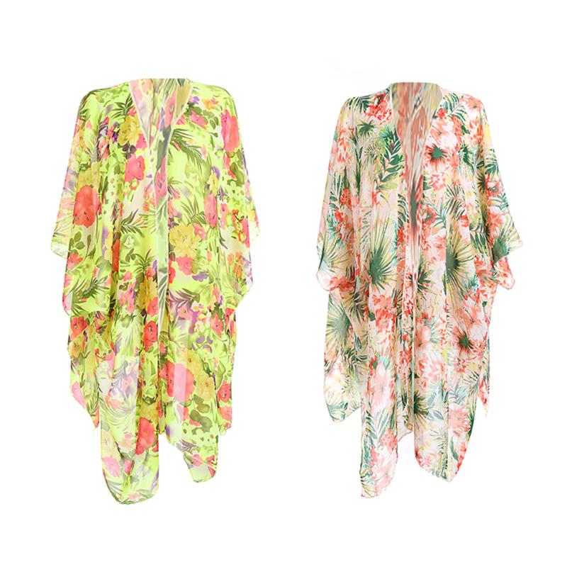 

Women's Swimwear Summer Sexy Beach Cover Up Women Dress Ladies Kaftan Robe Kimono Cardigan Wear SwimsuitWomen's, Khaki