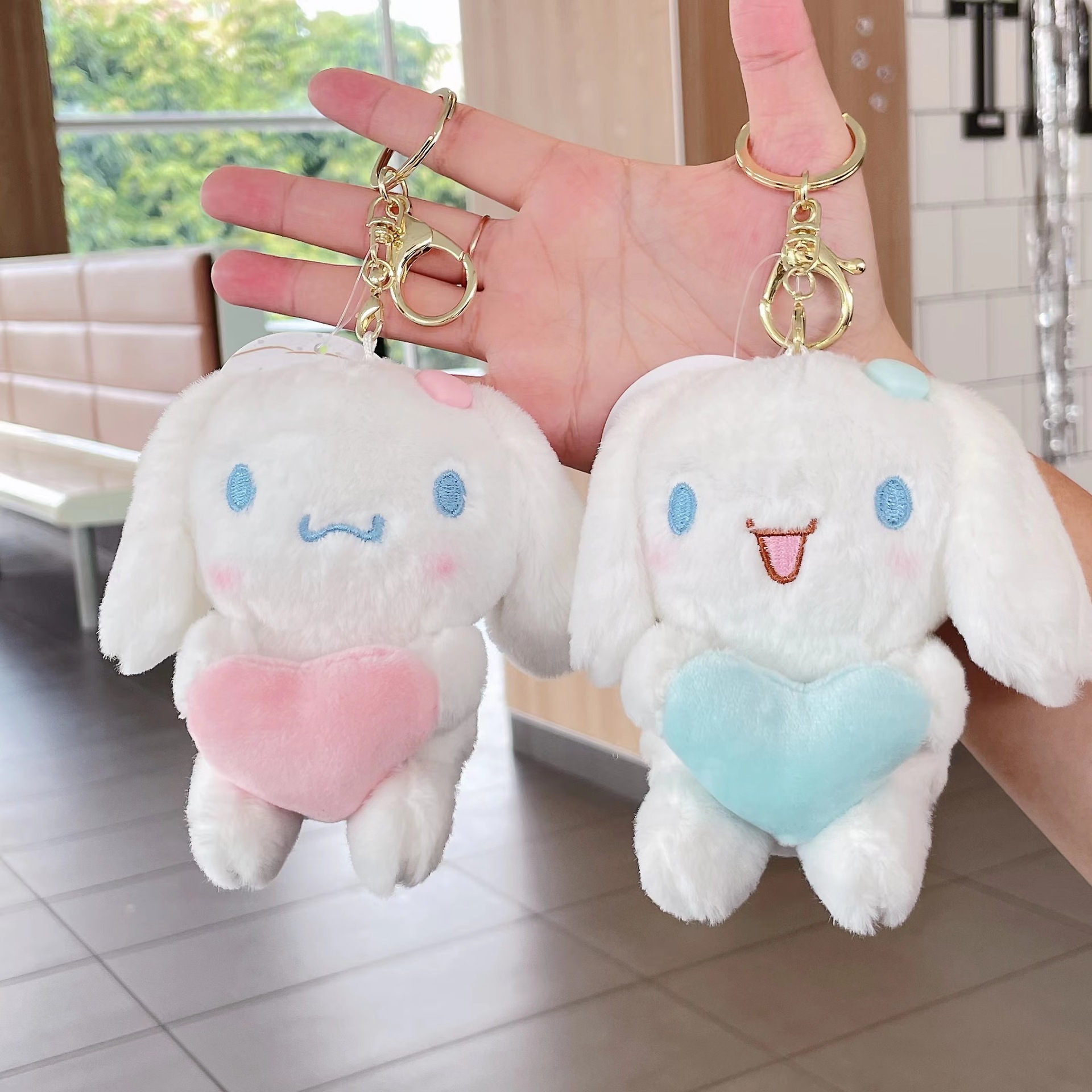 

All kinds of Cuddly Stuffed doll schoolbag pendant Japanese cute Pudding dog Jade cinnamon PC pendant plush keychain, 10-15cm
