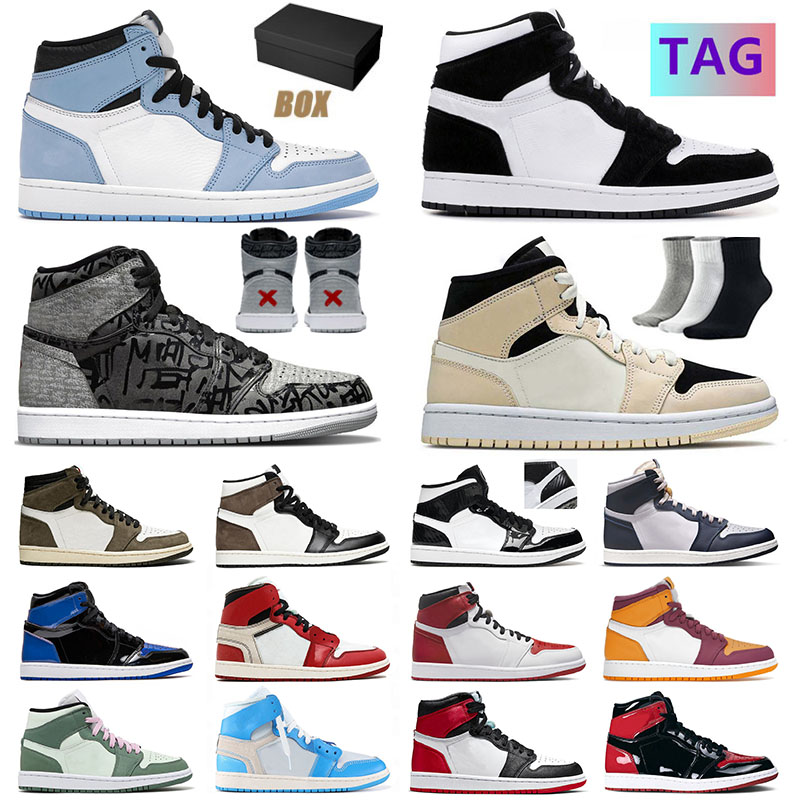 

Mens Womens Jumpman 1 1s Basketball Shoes University Blue High Cactus Jack Mid Dutch Green Carbon Fiber Designer Sneakers Trainers Size 36-46, 36-46 brotherhood