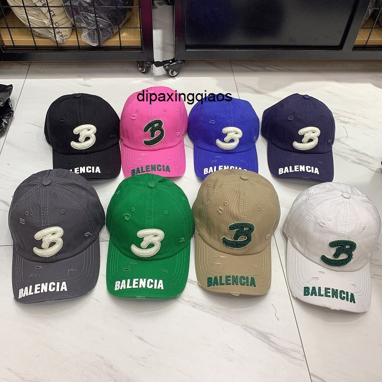 

ball caps designer balencaigas Paris duck tongue hat new fashion brand B home B letter duck tongue hat lovers fashion small face and versatile sunscreen hat, Green