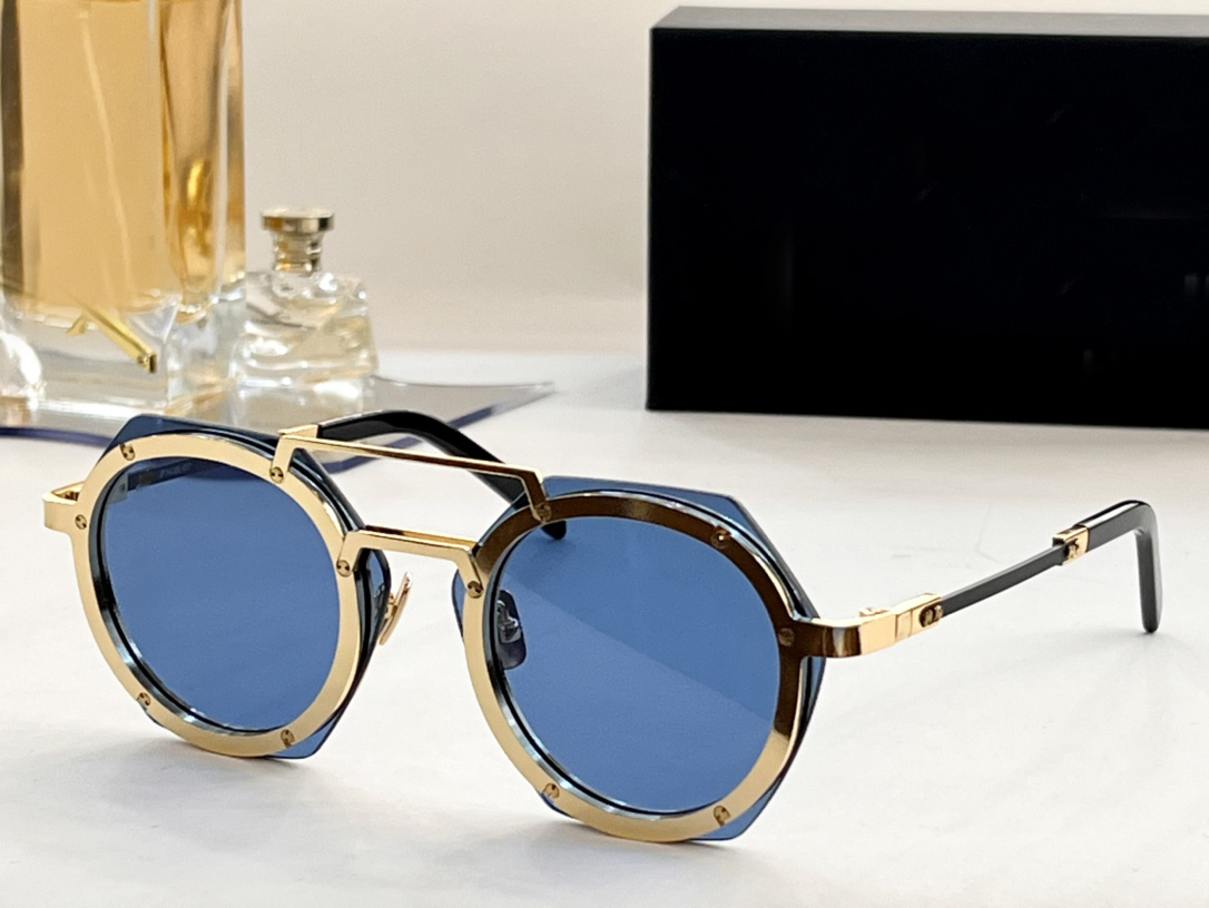 

Geometric Watch sunglasses Gold Metal Blue Lens Unisex Summer Glasses Gafas de Sol UV400