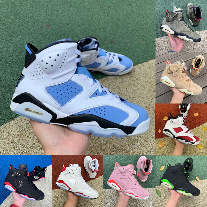 

Men Basketball Shoes 6 6s Olive Khaki Electric Green UNC Pink Women Outdoor Sports Sneaker Running Trainers Size 5.5-13