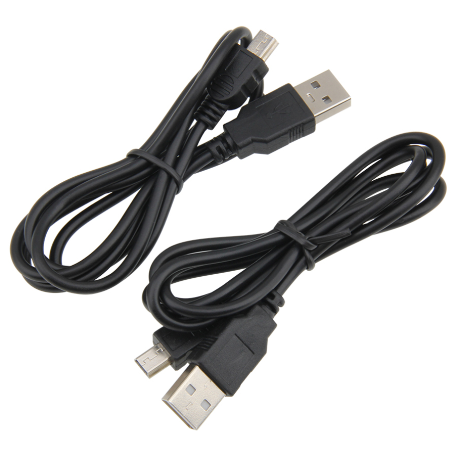 

1M Mini USB Cable 5 Pin Fast Data Charger Cables for MP3 MP4 Player Car DVR GPS Digital Camera, Black