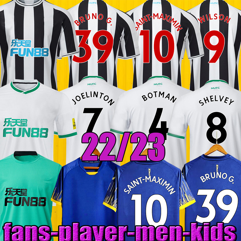 

Newcastle WILSON Soccer Jersey SAINT-MAXIMIN BRUNO G. jersey 2021 2022 2023 TRIPPIER MURPHY SHELVEY 22 23 Football Shirt Kids Kit Shearer WOOD TARGETT 130 Years, 22 23 home