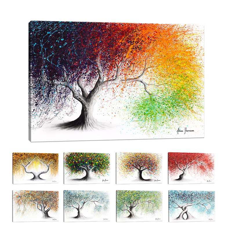 

Canvas Posters And Prints Colorful Tree Plants Pictures Home Wall Paintings For Living Room Decoration No Frame