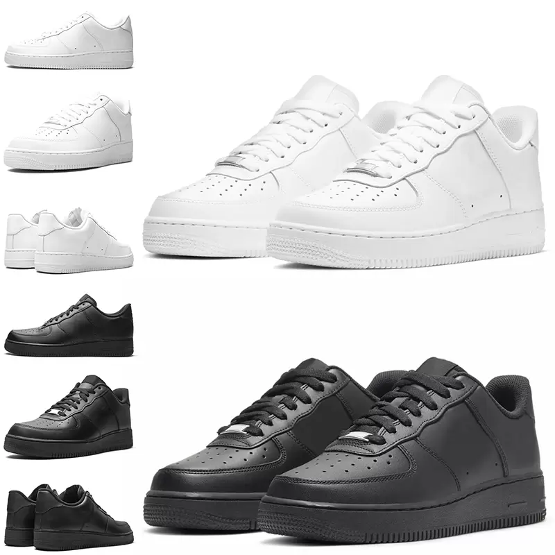 

Low Top Sneakers Triple White Black Women Mens Casual Shoes Skateboard Basketball Runners Leather Vintage Platform Trainers Designer Shoes, All black