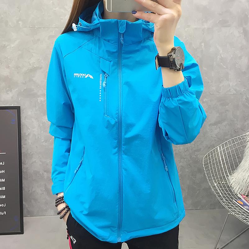 

Hunting Jackets Woman Windbreaker Waterproof Outdoor Climb Hiking Spring Autumn Hooded Oversized Coat Breathable Sun-Protective, Purple