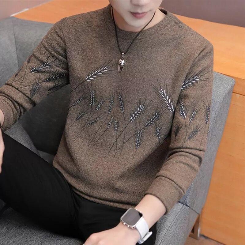 

Men's T-Shirts Cotton Long Sleeve T Shirt For Men Print Spring Casual Mens High Quality Male Tops Classic Clothes Men's Y901Men's, Ka a04