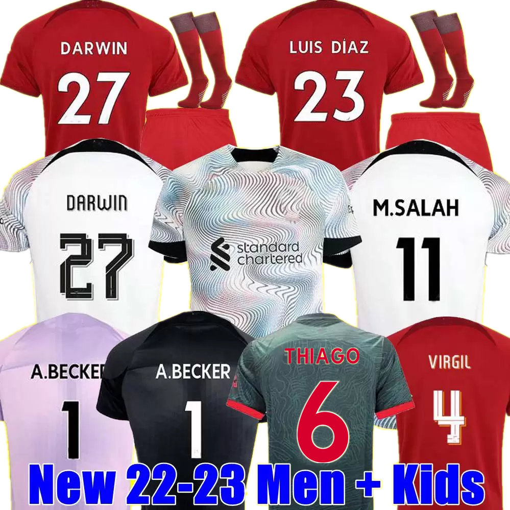 

DARWIN 22 23 season home soccer jersey 2022 2023 long sleeves woman FIRMINO Diogo Luis DIaz football shirts men kids kits uniforms Alexander Arnold HOME Carvalho, 22/23 3rd adult epl