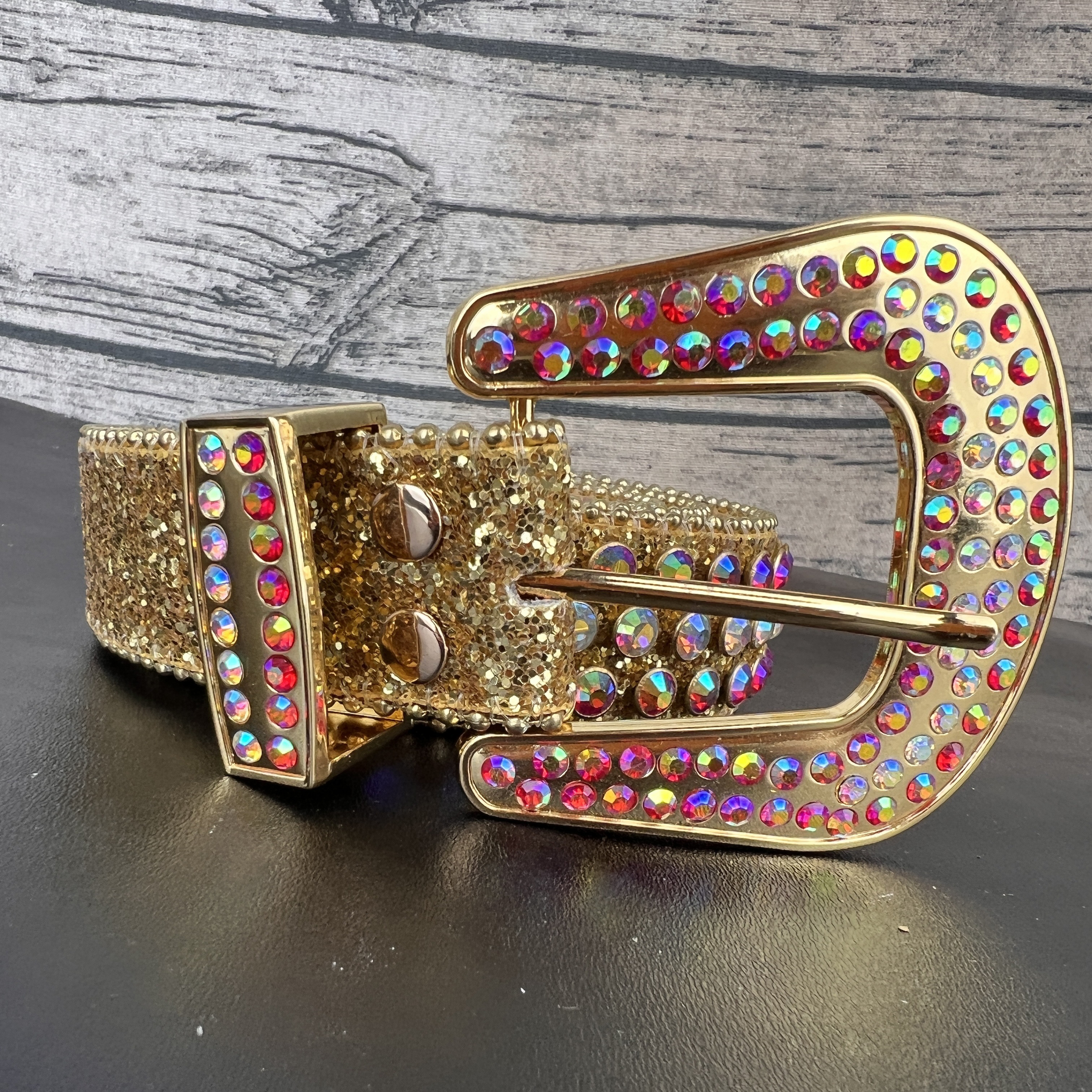 Strass design coloré ceinture bb simon avec strass complets grande boucle hommes femmes ceintures ceinture