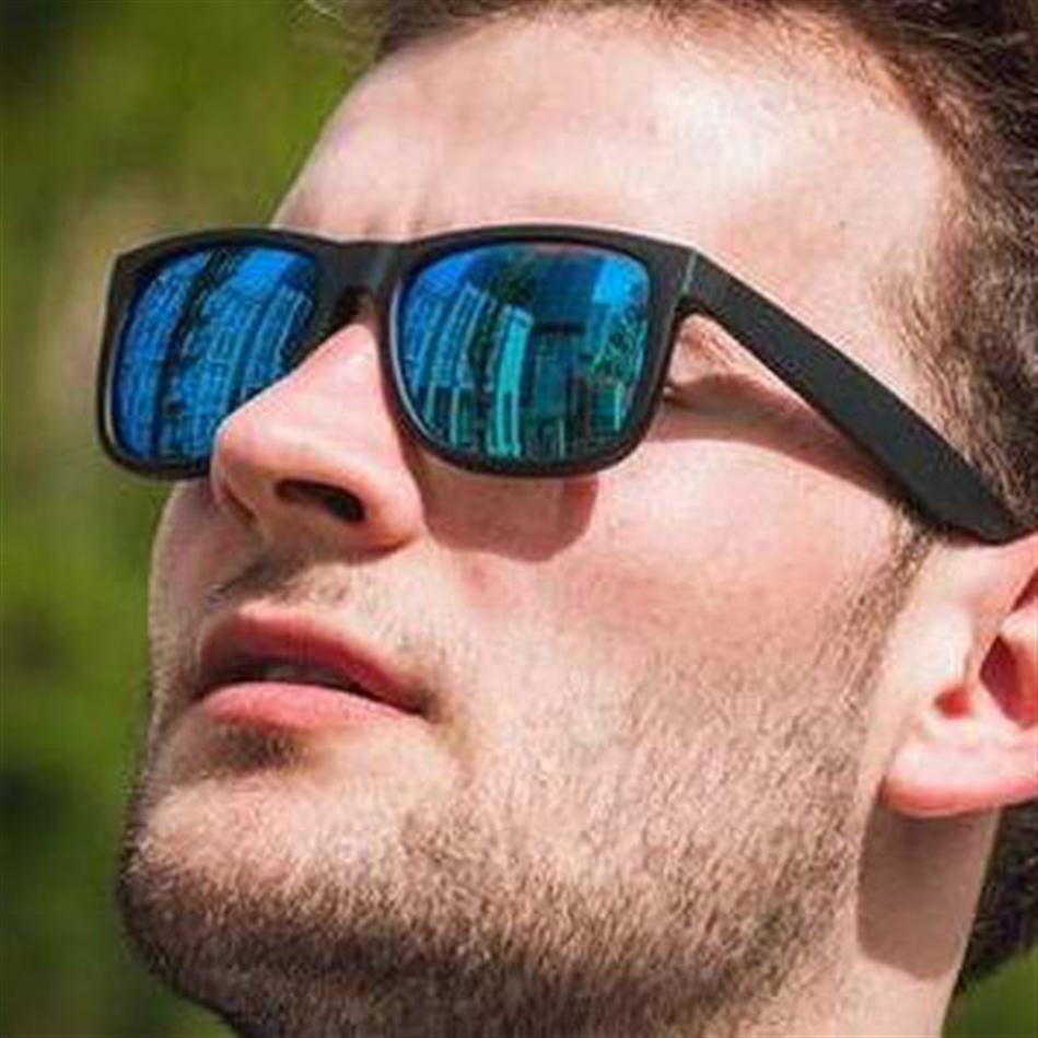 

Fashion Men Women Justins Sunglasses Brand Designer Luxury Mirror Band gafas oculos de sol Gradient Sun Glasses 23b8 with case317y