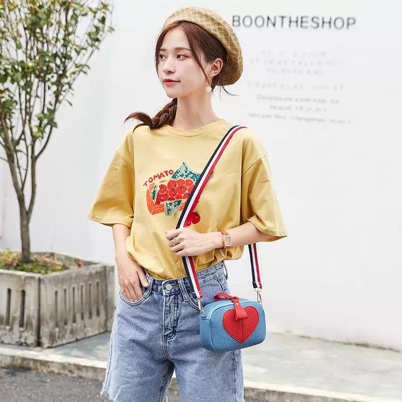 

Fashion Women Small Shoulder Bag Purse Pattern Heart Shoulder Handbags Luxury Crossbody Bag Strap Messenger Purses, Pink