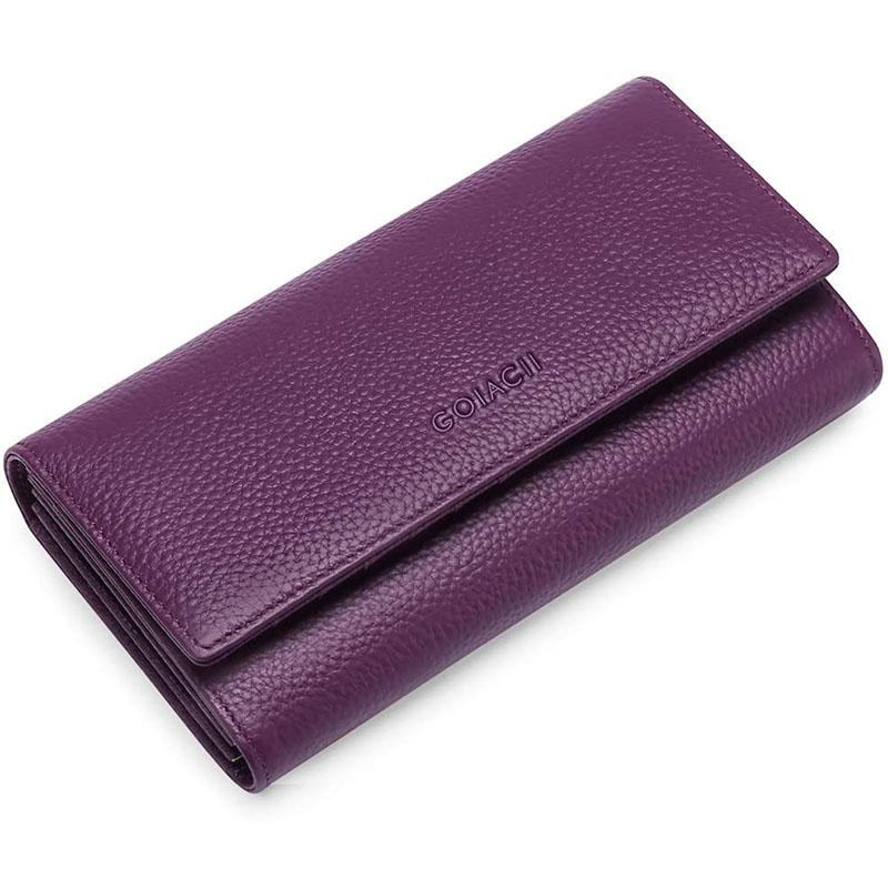 

Wallets Fashion Women Genuine Leather Long Hasp Zipper Clutch Purse Large Capacity Holder WalletWallets, Black