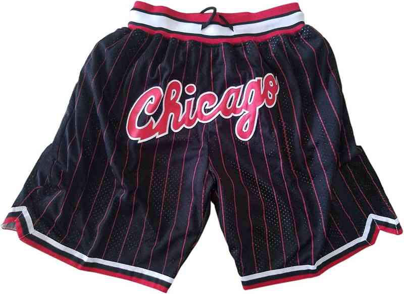 Short de basket-ball Just Don, pantalon de survêtement à fermeture éclair, pantalon court de Sport Hip Pop avec poche, pantalon Chicago rétro cou