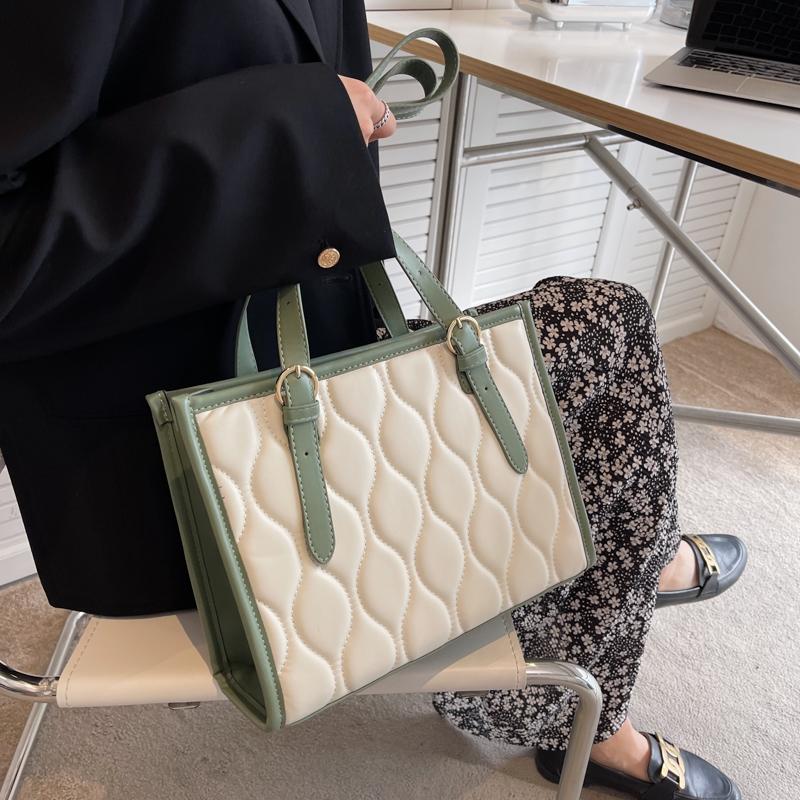 

Evening Bags Solid Color Women's PU Leather Handbag And Purse Luxury Large Capacity Fashion Shoulder Female Designer Shopping Tote, Black