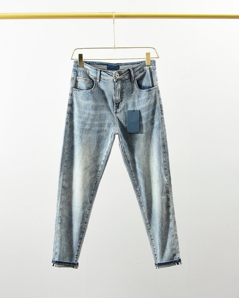 

Men's Jeans Summer Men's Slim Stretch Washed Retro Casual High Quality JeansMen's, Picture color