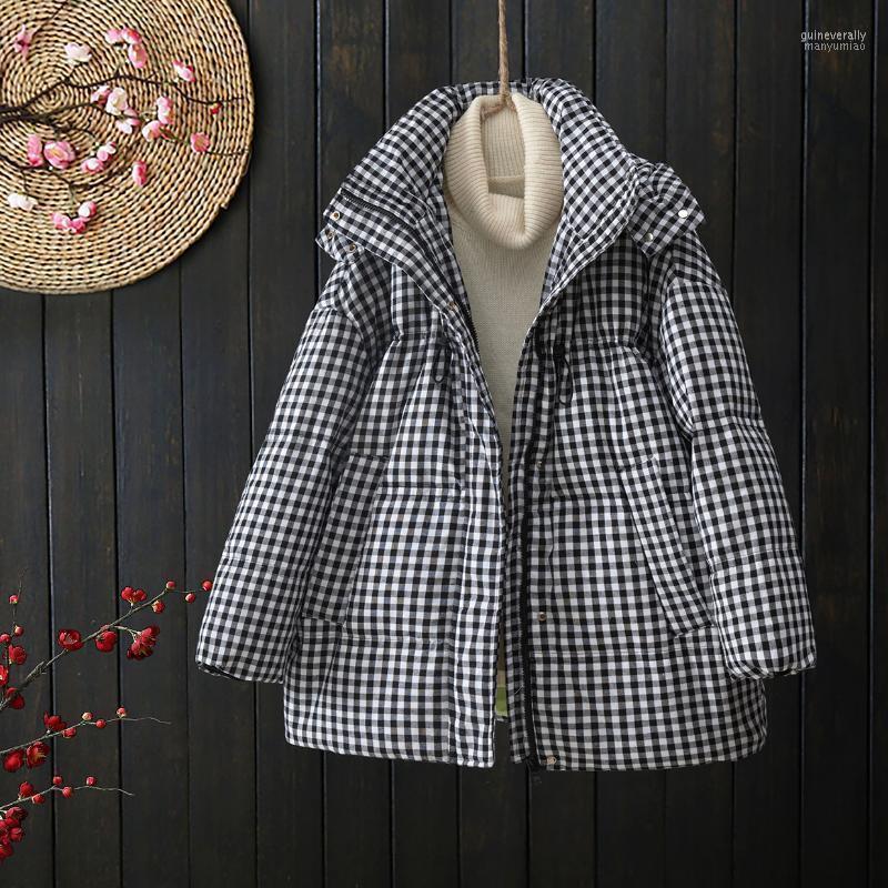 

Women' Down & Parkas 2022 Winter Puffer Coat Women 90% White Duck Jacket Thick Warm Plaid Hooded Batwing Sleeve Snow Outwear Feminina Guin2, Photo color