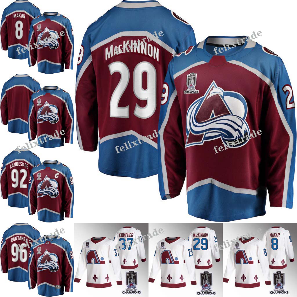 

Colorado 2022 Stanley Cup Champions Jersey Cogliano Foudy Helm Kadri Matteau Megna Newhook Sikura Sturm Burakovsky Compher Landeskog Lehkonen Aube-Kubel Kaut, Youth red
