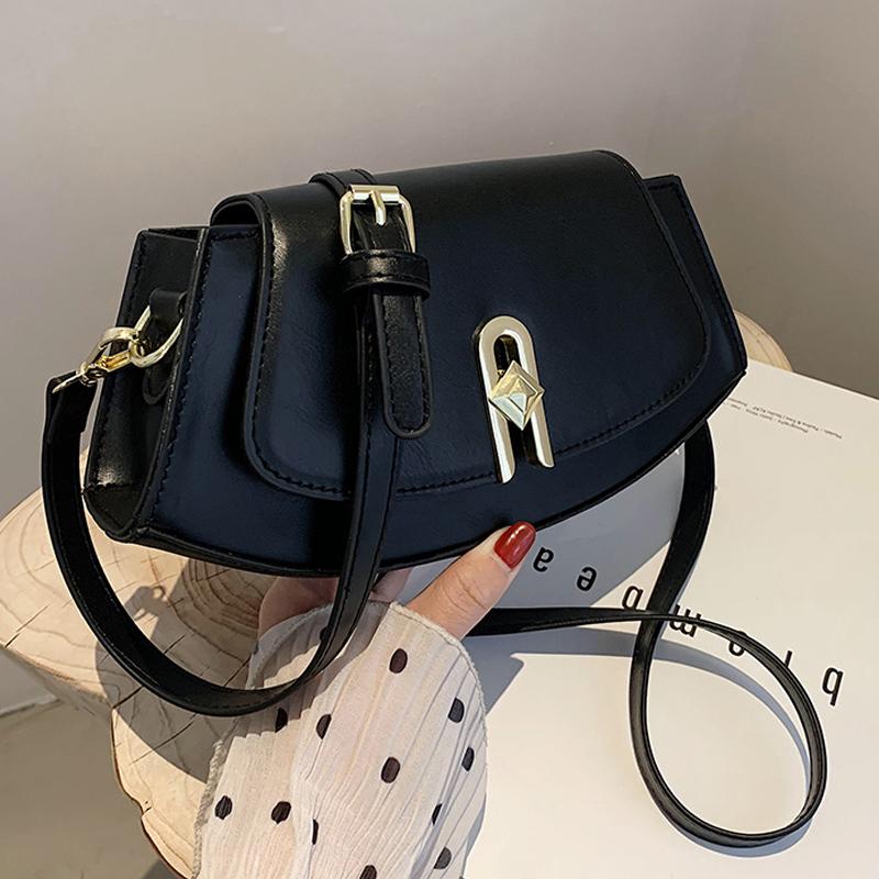 

Evening Bags Simple PU Leather Crossbody 2022 High Quality Ladies Shoulder Handbags, White
