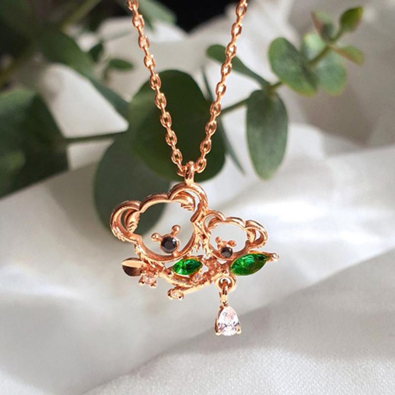 

Pendant Necklaces Trendy Rose Gold Koala Necklace For Women Cute Mother And Son Friend Birthday Gifts Party 2022 JewelryPendant