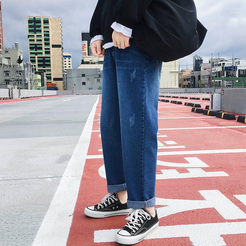 

Men' Jeans Korean Version Of The Casual Style High Quality Wide Leg Pants Loose Comfortable Size -3XL, Blue