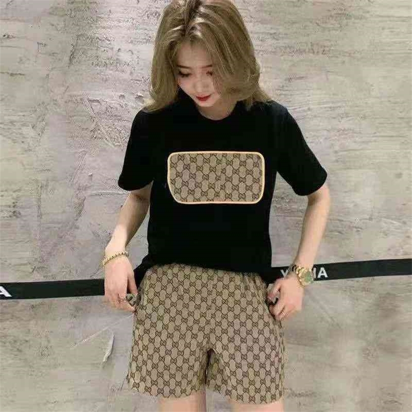 

2022 High Quality new special offer Model Casual fashion sportswear short sleeve shorts loose version, Black
