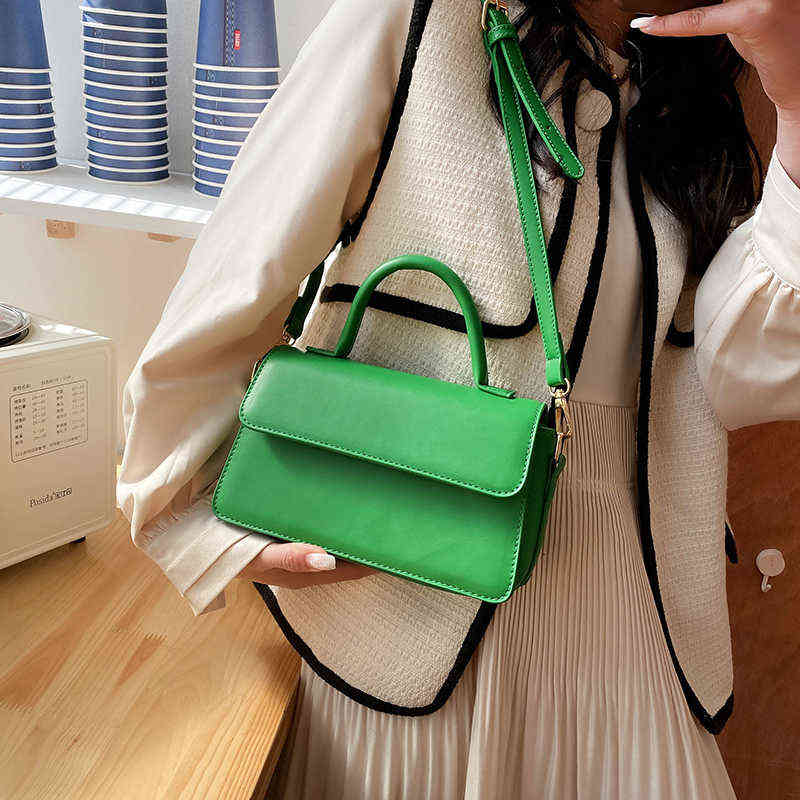 2022 Design Pu Leather Small Crossbody Sacs Sacs pour femmes Sacs à main de marque Spring Sacs Sacs à main Totes de marque Green Y220609