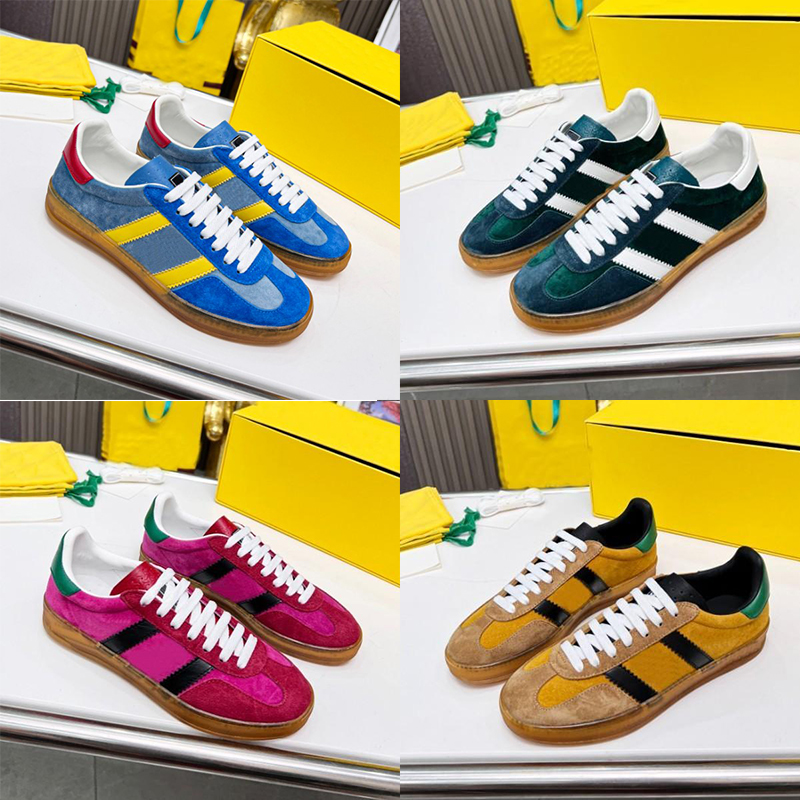 

2022 SS Luxury Designer Men Women Casual Shoes Gazelle Sneakers Velvet Patchwork Canvas Shoes, Contact us