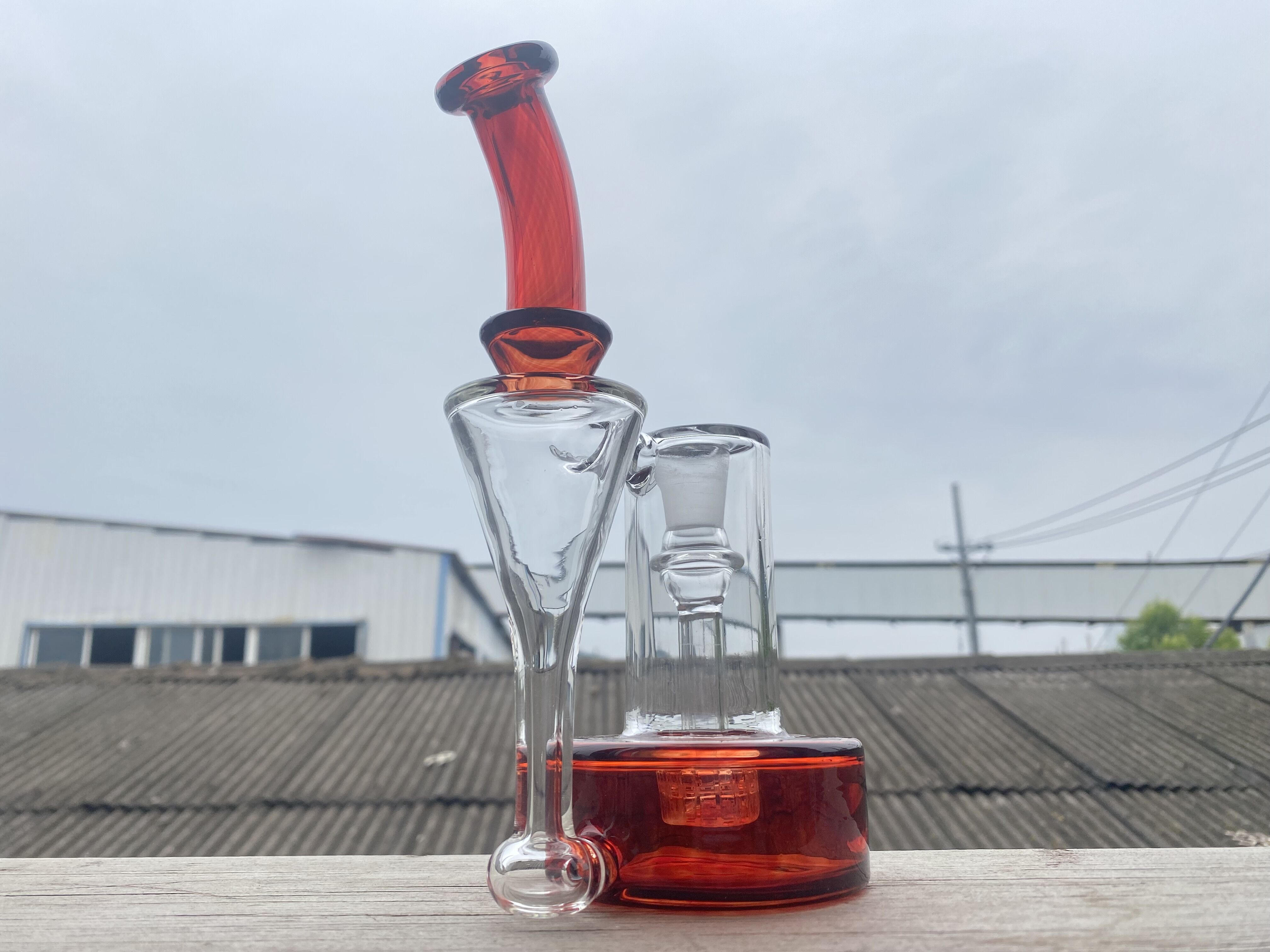 

Smoking Pipes discount rbr style recycle american red and clear clean high quantity 14mm joint