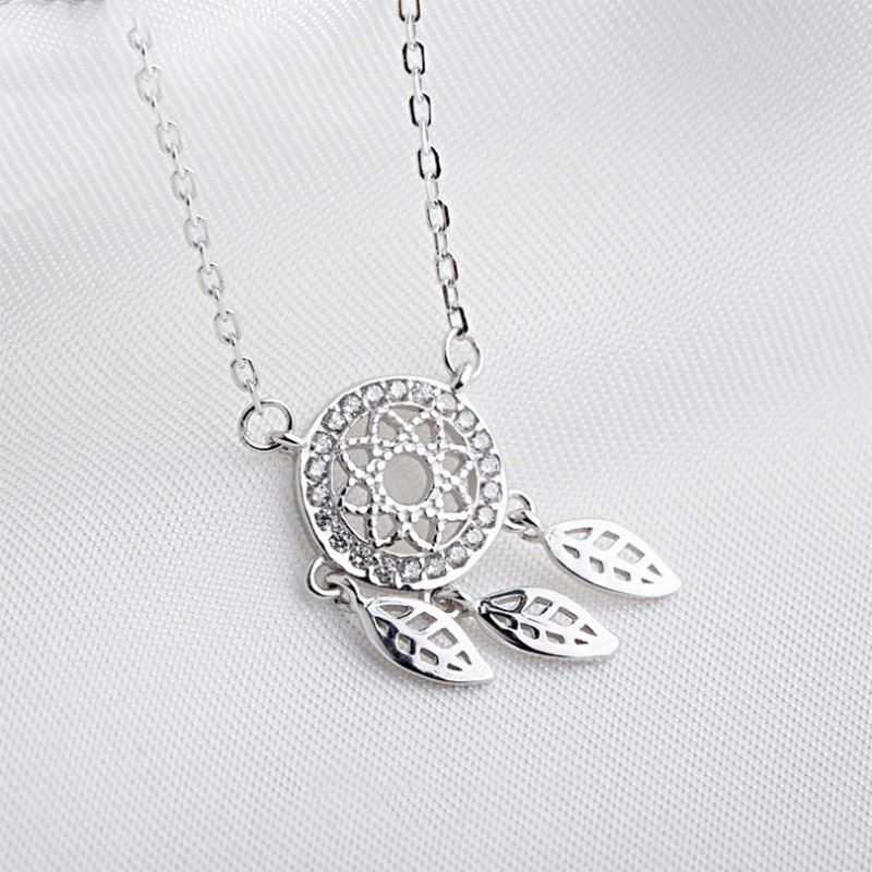 Link Chain Necklaces for Women Gemstone Pendants Real Sterling Silver Jewelry Free Men Chains-image-748396843