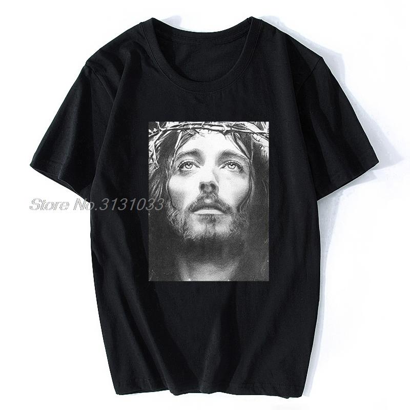 

Men's T-Shirts T Shirt Summer Famous Clothing Jesus Christ Men T-shirt Celebrity Star One In The City Tshirt Cotton Harajuku Tees, Black
