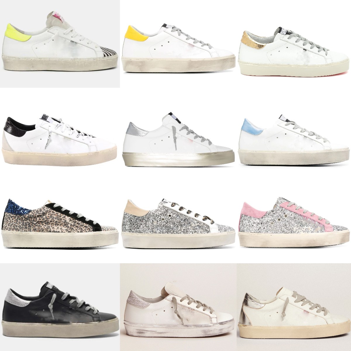 

#Golden#Goose#Sneaker 2022 Fashion Histar Sneakers Shoes Designer Women Super Star Pink Trainers Sequin Classic White Do-Old Dirty Casual Shoe, Star20