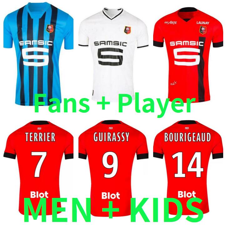 

Rennes 22 23 Stade Rennais fc soccer Jerseys Doku TERRIER BOURIGEAUD Guirassy CAMAVINGA 120th 2022 2023 maillots de foot men kids kit football shirts