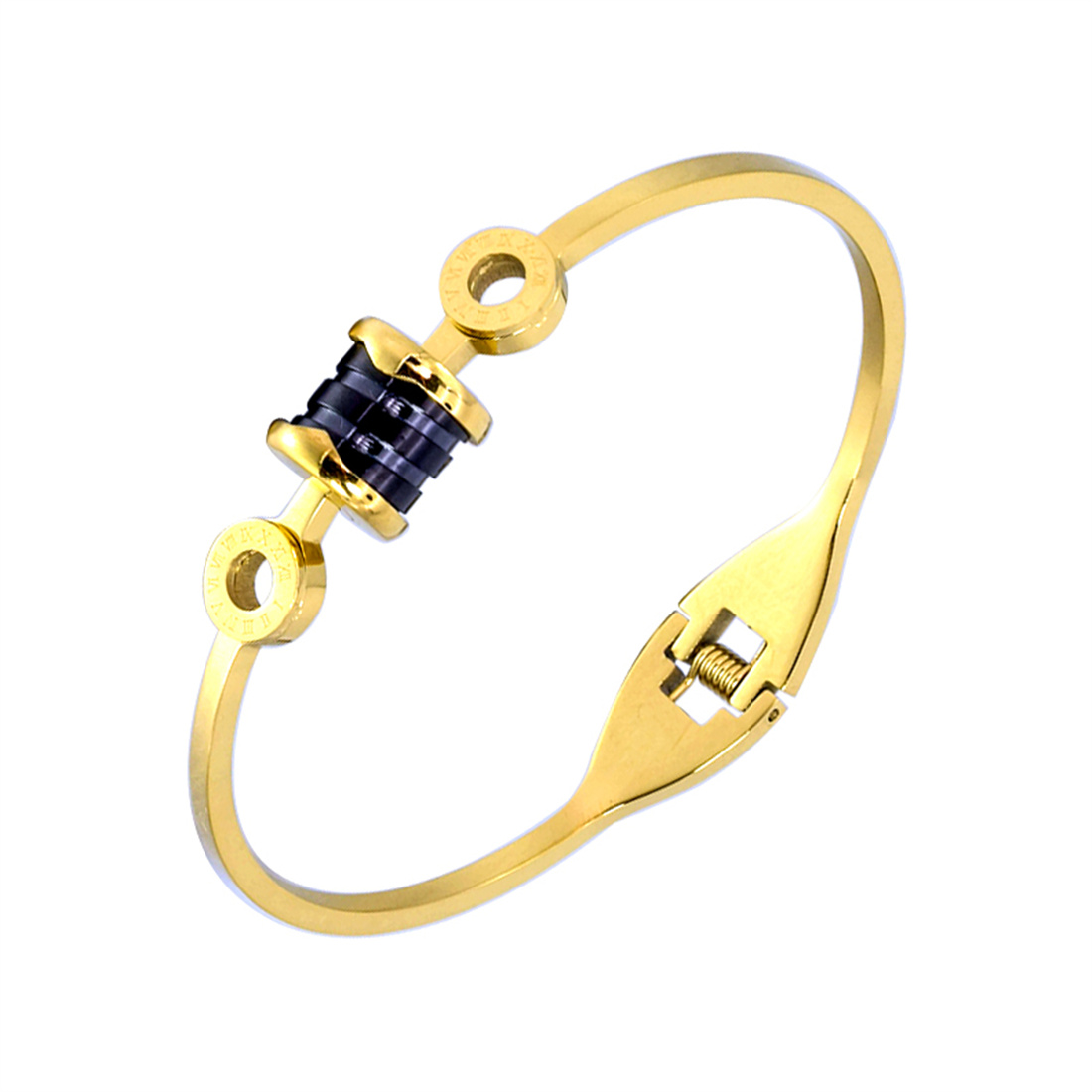 

Hand Bracelets for Women Lady Black Stone Bangle Luxury Bracelet Designers With Diamond Titanium Steel Stone Fashion Popular Party Accessories African Jewelry