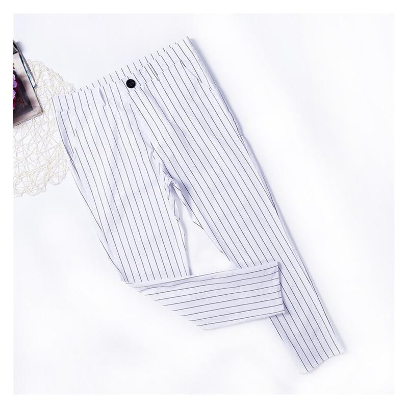 

Men's Pants 2022 Xfh Fashion Slim Fit Stripe Business Formal Casual Office Skinny Long Straight Joggers Sweat Trousers, Black