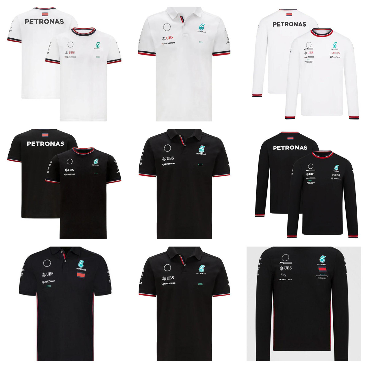 

New summer F1 formula one short-sleeved shirt 2022 POLO shirt quick-drying top long-sleeved with the same custom