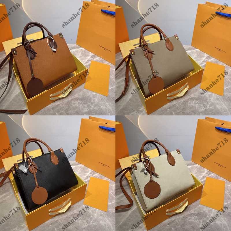 

Top Quality Real Cowhide Emboss Onthego Women Shoulder Crossbody Bag Designer Luxury Handbags Mini Totes with Silk Scarf On The Go Lady Purses Shopping Bags, Bubble paper package