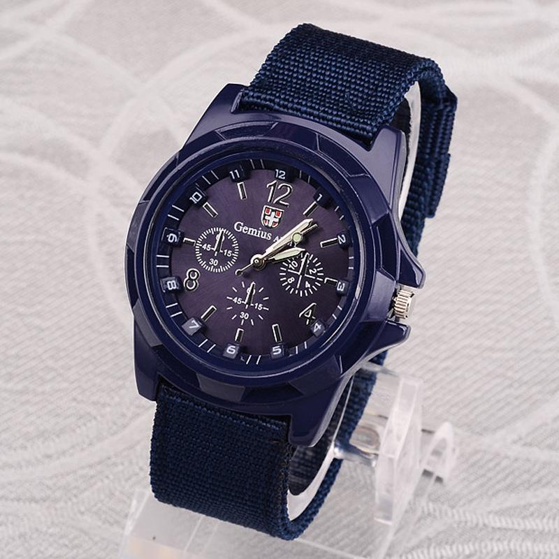 

Wristwatches Gemius Army Watch Men Sports Watches Nylon Band Military Quartz Wristwatch Mannen Horloge Reloj Hombre Hodinky, 16007black