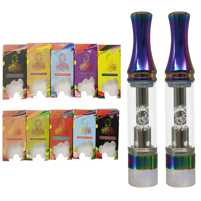 

Buddah Bear Vape Cartridge Packaging Atomizers Disposable Vapes Pen 510 Ceramic Cartridges E Cigarettes Starter Kits 0.8ML Glass Thick Oil Vaporizer Pens